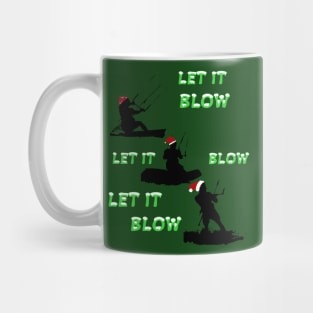 Festive Christmas Seasonal Holiday Kitesurfing 1 Mug